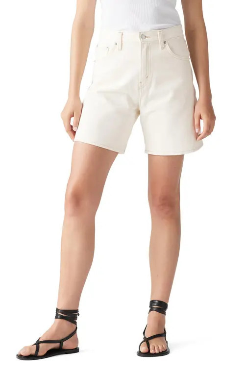 levi's High Waist Mid Thigh Baggy Denim Shorts in Snowing In La at Nordstrom, Size 30 | Nordstrom