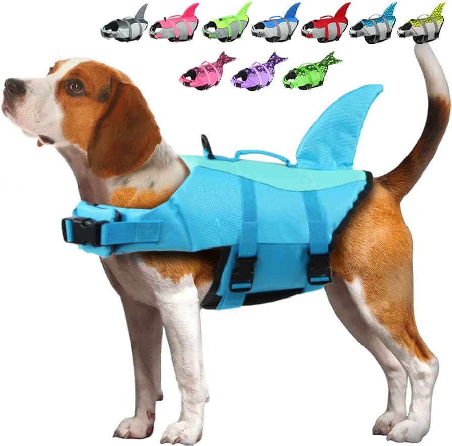 EMUST Dog Life Jacket, Ripstop Dog Lifesaver Vests with Rescue Handle for Small Medium and Large ... | Amazon (US)