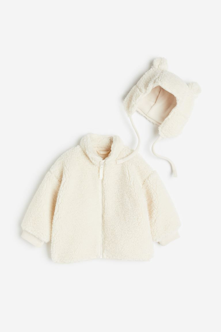 2-piece teddy set - Cream - Kids | H&M GB | H&M (UK, MY, IN, SG, PH, TW, HK)
