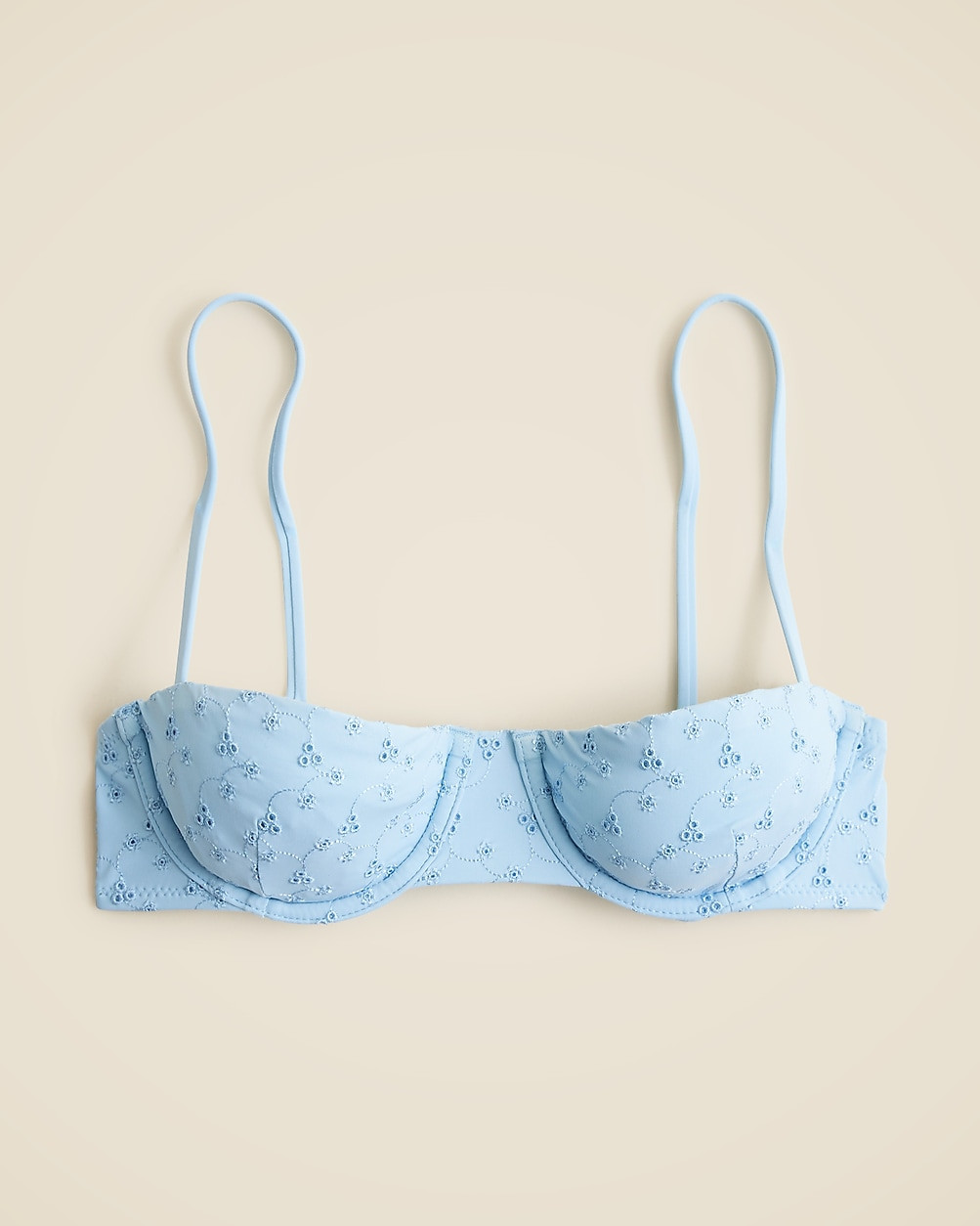 Eyelet balconette underwire bikini top | J. Crew US