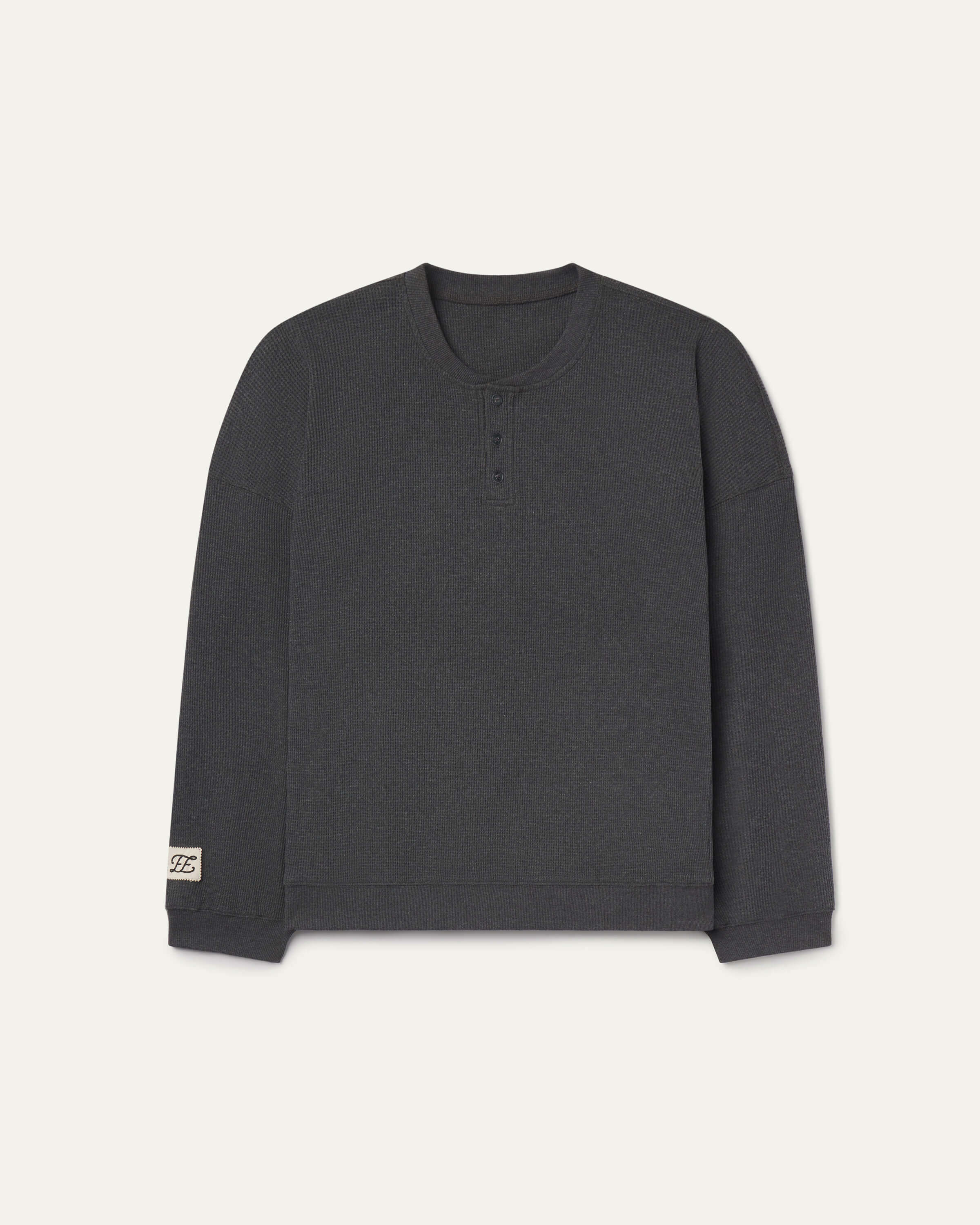 Long Sleeve Waffle Henley | Eleven Eleven