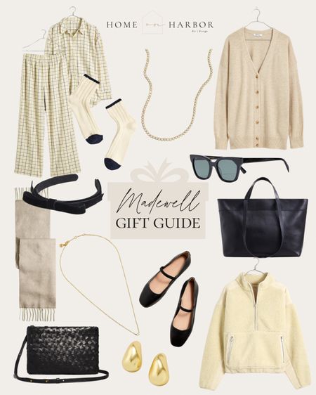 Madewell gift guide: classic closet staples that will never go out of style! Pajama set, cardigan, leather bags, ballet flats, gold jewelry, sunglasses and more! 

#LTKGiftGuide #LTKHoliday #LTKSeasonal
