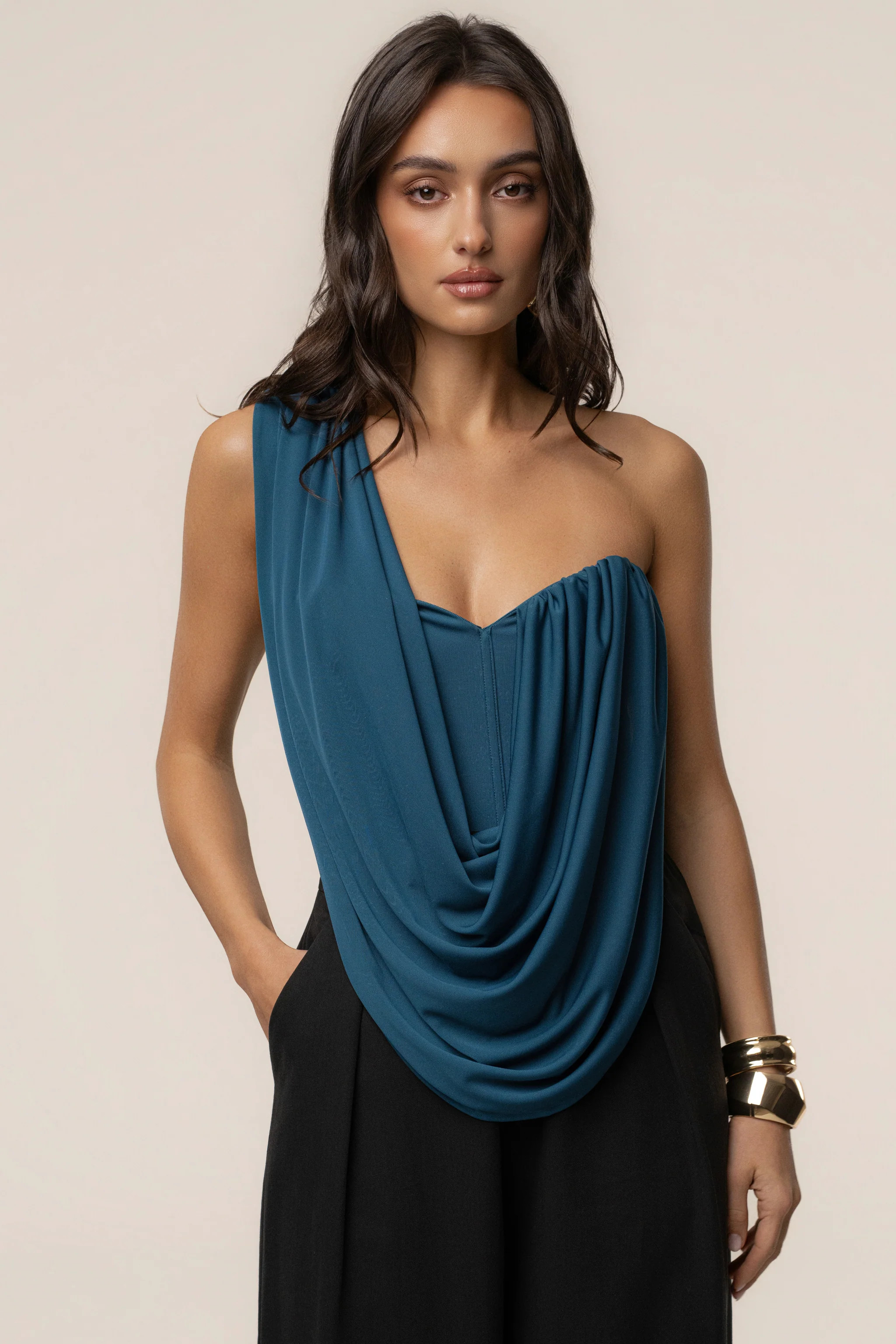 Dark Teal Night Bloom Bodysuit | JLUXLABEL US