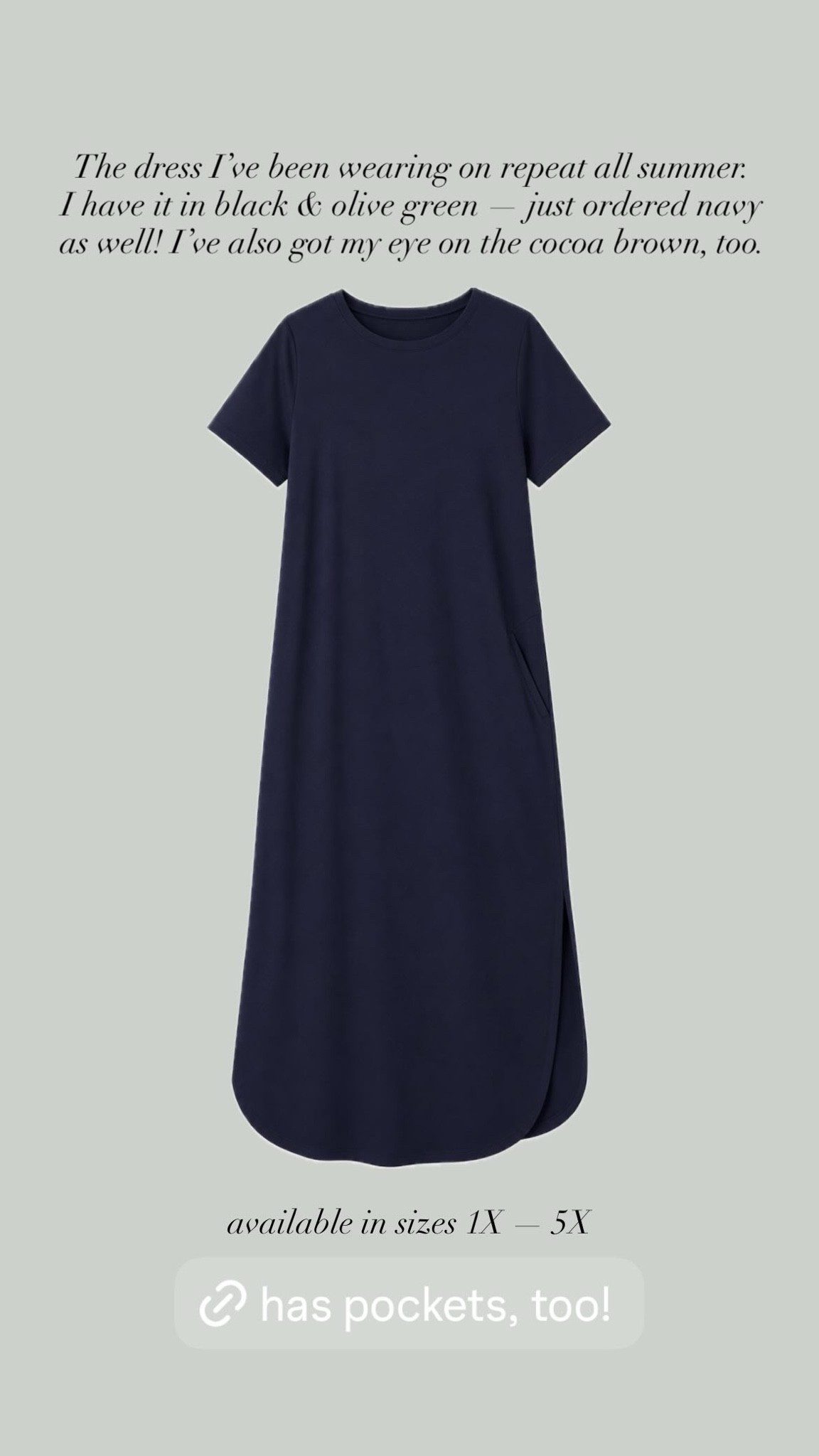 On repeat alllllll summer long! I have this dress in black, olive green and just added navy! I’ve also got my eyes on the cocoa brown, too! Available in sizes 1X — 5X 

Plus size summer dress, plus size maxi dress, plus size beach dress, plus size vacation dress, beach wedding dress, wedding guest dress

#LTKootd #LTKmomlife #LTKPlusSize