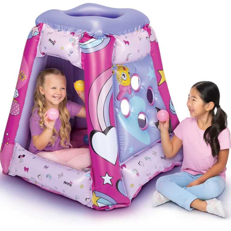 Minnie Mouse Preschool Indoor Inflatable Ball Pit Playland with 20 Soft Flex Balls, Ages 2-4, Pin... | Walmart (US)