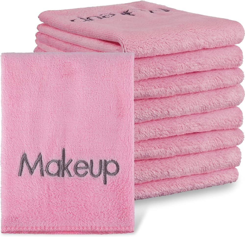 20 Pack Makeup Washcloths Microfiber Makeup Remover Towels 13x13 Inch Reusable Cotton Makeup Remo... | Amazon (US)