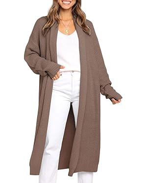 LILLUSORY Long Cardigan Sweaters for Women Fall Trendy Oversized Open Front Winter Coat | Amazon (US)