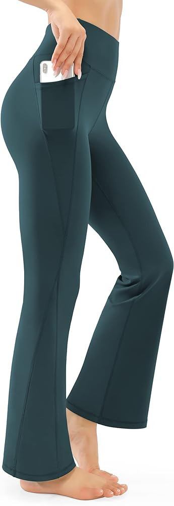 JOYSPELS Bootcut Yoga Pants for Women High Waisted Flare Pants Stretch Workout Leggings with Pock... | Amazon (US)
