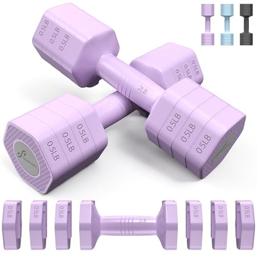 Adjustable Dumbbells Hand Weights Set: Sportneer 4 In 1 Weight Each 2lb 3lb 4lb 5lb Free Weights Dumbbells Set for Women Fast Adjust Dumbbell Set for Men Home Gym Workout Strength Training Exercise | Amazon (US)