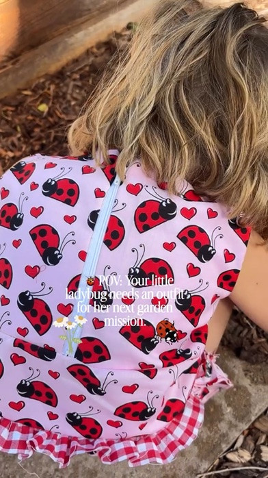My little ladybug has been spending her days searching for bugs, picking flowers, and exploring every corner of the garden. 🐞🌿

So naturally, she needed a handmade outfit to match her adventures.

There’s something so special about sewing for my girls—watching an idea come together and then seeing them make memories in something made just for them. ❤️

Now this little ladybug garden spy is ready for her next mission.

Are your kids in a bug-catching, flower-picking phase too? 🌼