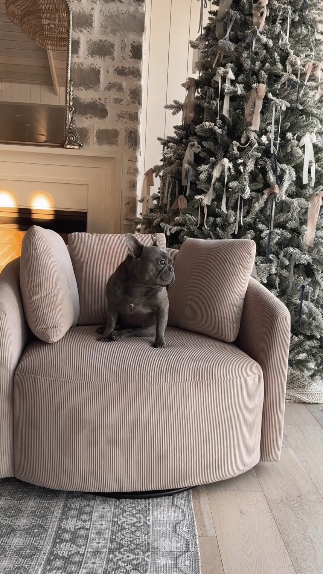 I ended up getting 2 of these viral chairs from Walmart!! So comfy and easy to put together! 😍 Viral chair from Walmart - beautiful by drew barrymore swivel chair 

#LTKHoliday #LTKVideo #LTKHome