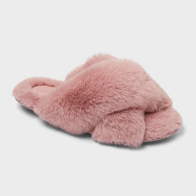 Women's Paris X-Band Scuff Slippers - Auden™ Pink L | Target