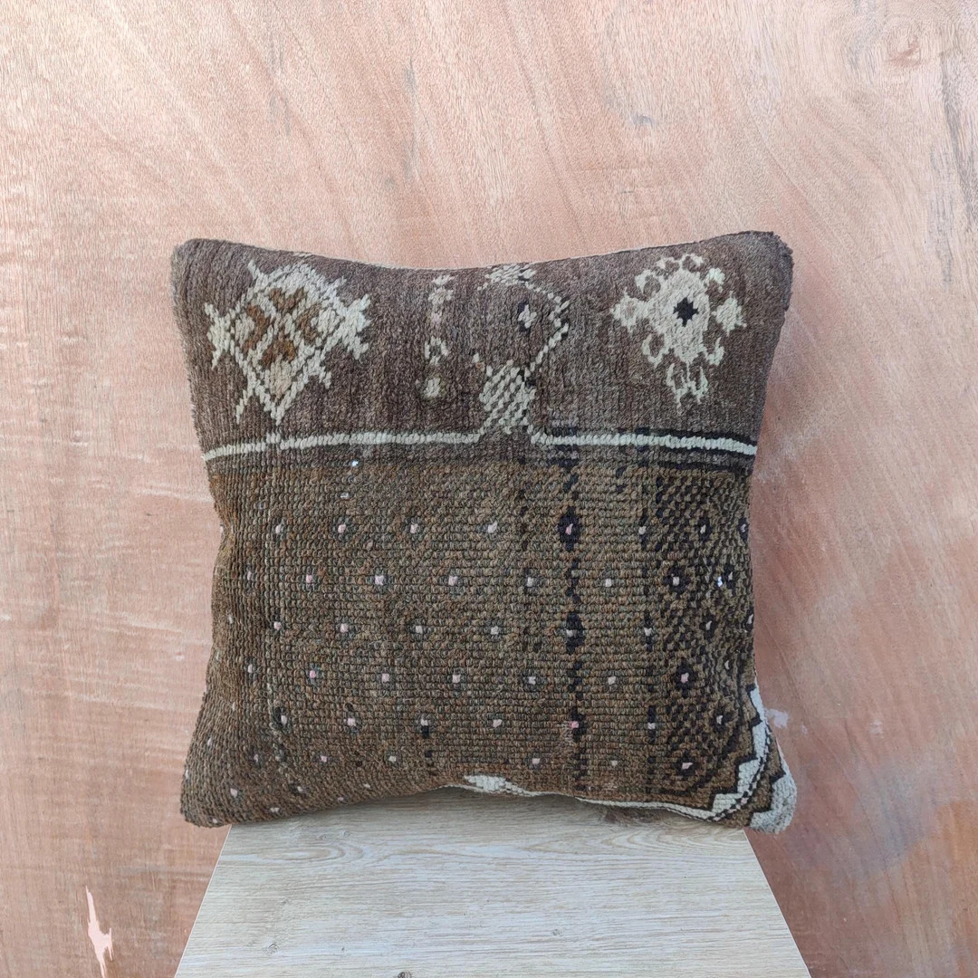 Throw Pillow Cover, Handmade Kilim Pillow, Decorative Throw Rug Pillow, Vintage Pillow, Rustic Pi... | Etsy (US)