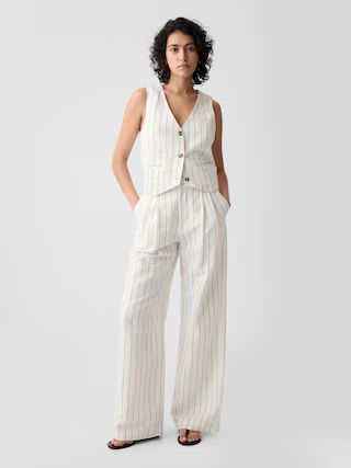 365 High Rise Linen-Cotton Trousers | Gap (US)