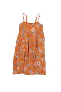 Sunburst Sunsets Girls Orange Floral Maxi Dress | The Pink Lily Boutique