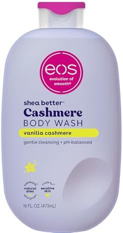 eos Shea Better Cashmere Body Wash, Vanilla Cashmere, Moisturizing, pH Balanced Body Wash, Creamy... | Amazon (US)