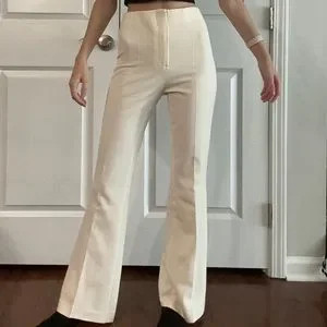 RARE Zara Cream Flare Trousers / cream flares / ivory trousers / Zara wide leg | Poshmark