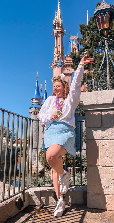 Ears are shopdisney and my skirt is from Crowned Athletics! Wearing size XL in the crewneck for an oversized fit. 

#LTKfindsunder50 #LTKmidsize #LTKstyletip