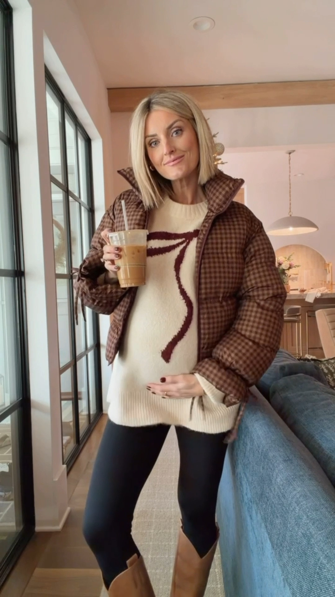 This festive bow sweater is currently on sale! I also am obsessed with this brown gingham puffer jacket I got from Target! Perfect for winter! Wearing S in jacket & M in sweater! 

Loverly Grey, Target, puffer jacket, Christmas sweater, leggings, bow sweater, winter outfit 

#LTKHoliday