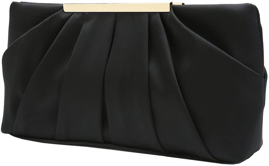 CHARMING TAILOR Clutch Evening Bag Elegant Pleated Satin Formal Handbag Simple Classy Purse for W... | Amazon (US)