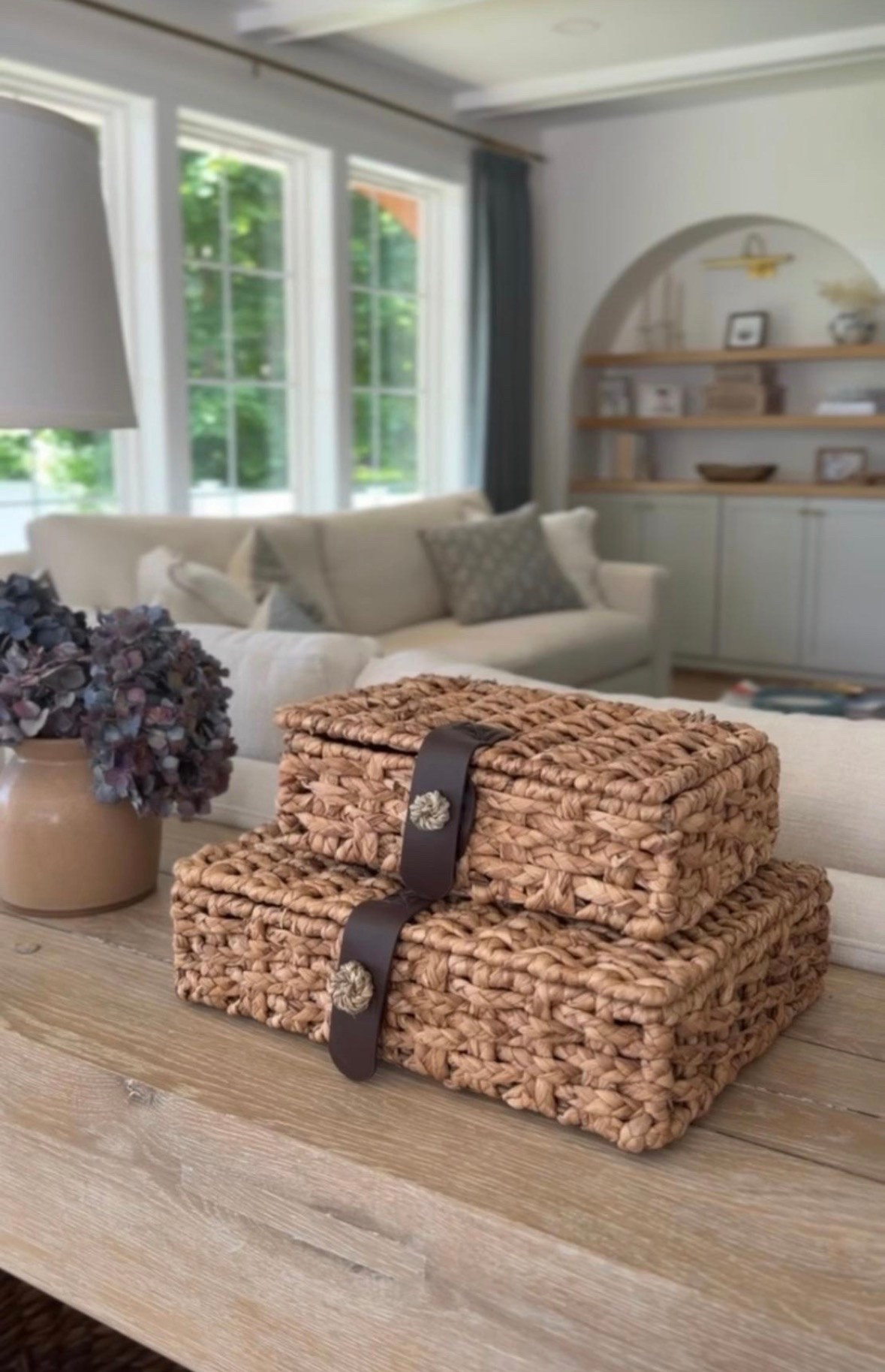 These boxes make for a great console table decor piece but also for storing small things like TV remotes or cords!

#LTKHome