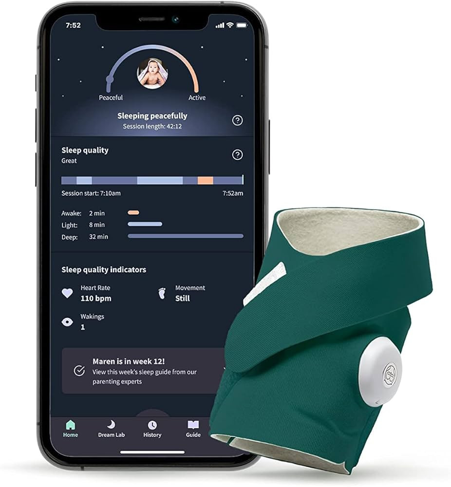 Owlet Dream Sock - Smart Baby Monitor with Heart Rate and Average Oxygen O2 as Sleep Quality Indi... | Amazon (US)