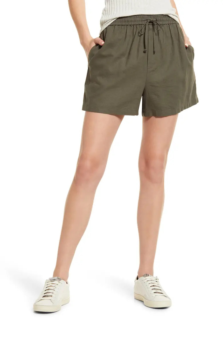 Linen Blend Drawstring Shorts | Nordstrom