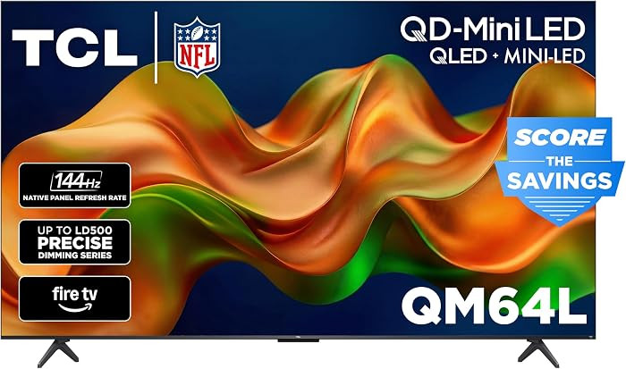 TCL 55-Inch QM64L Series | Mini LED QLED 4K HDR Gaming TV for Sports & Movies | 55QM64L, 2026 | 1... | Amazon (US)
