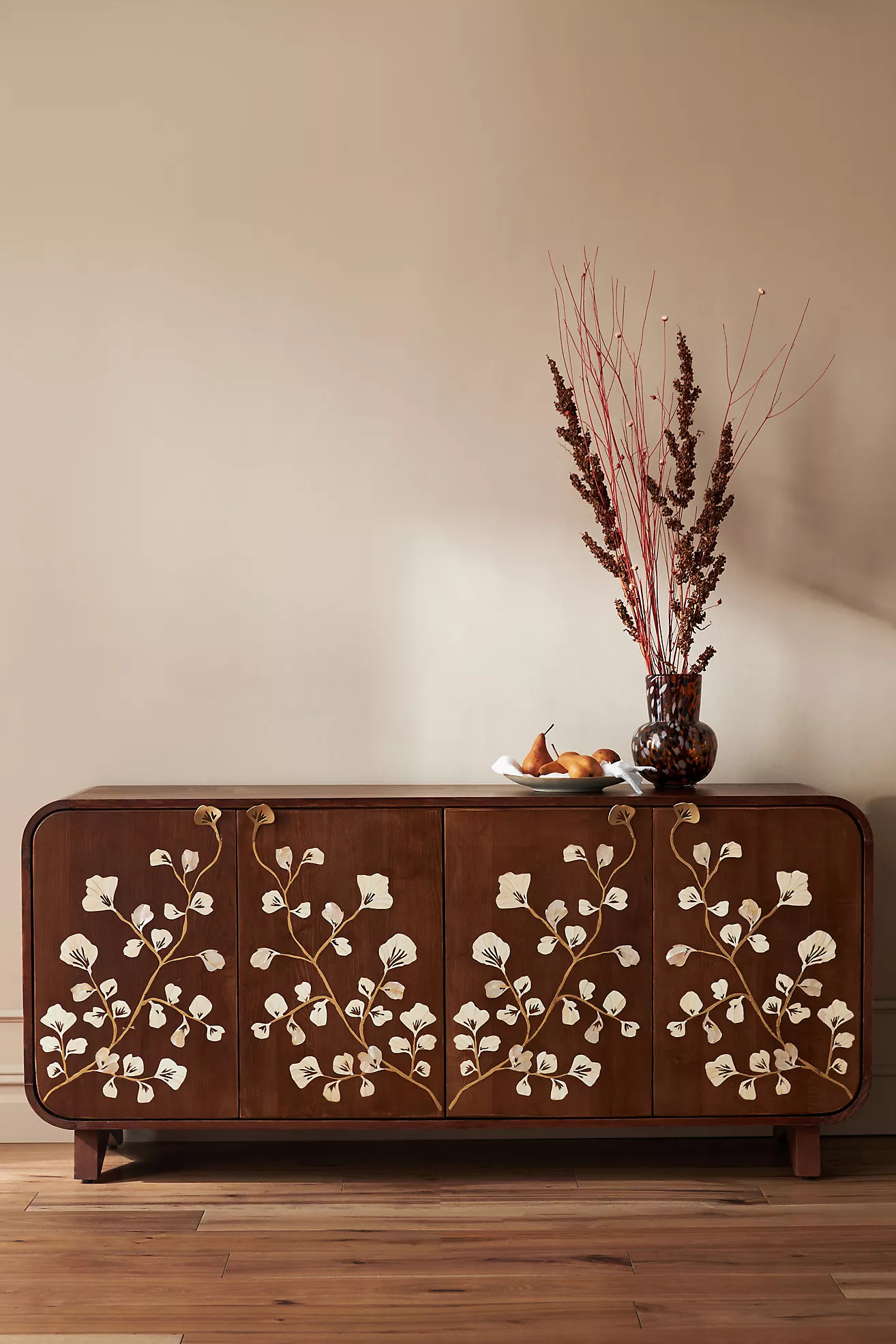 Toulouse Rectangular 70" Pearl Inlay Wood Sideboard | Anthropologie (US)