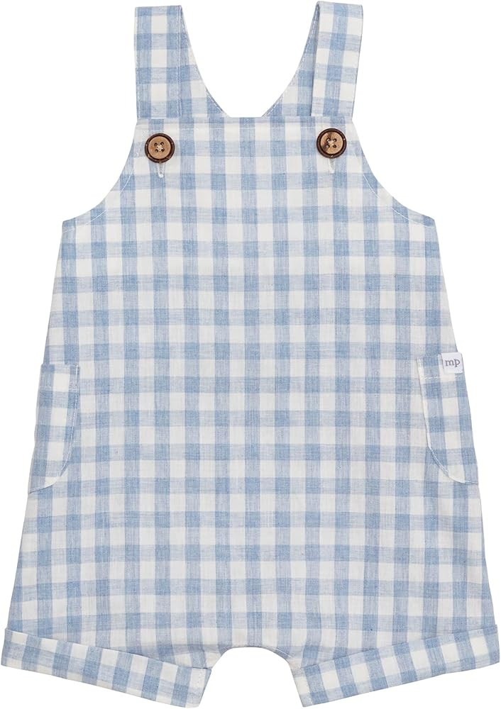 Mud Pie Baby Boy Gingham Shortall | Amazon (US)