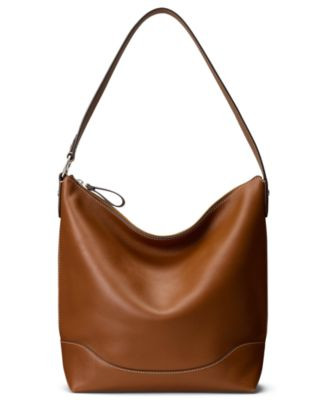 Large Smooth Leather Tasha Bucket Bag | Macy's