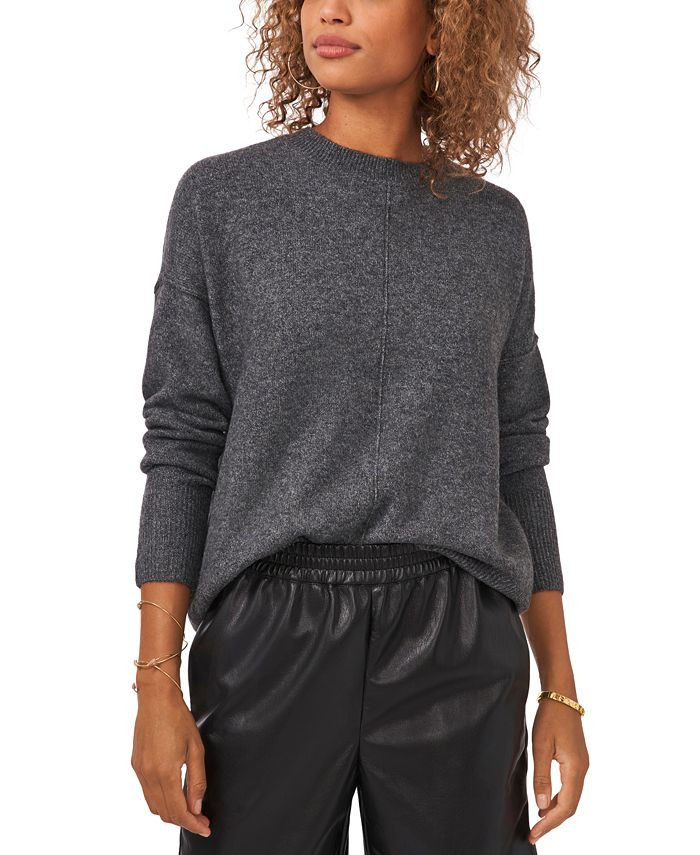 Vince Camuto Long Sleeve Extend Shoulder Sweater  & Reviews - Sweaters - Women - Macy's | Macys (US)