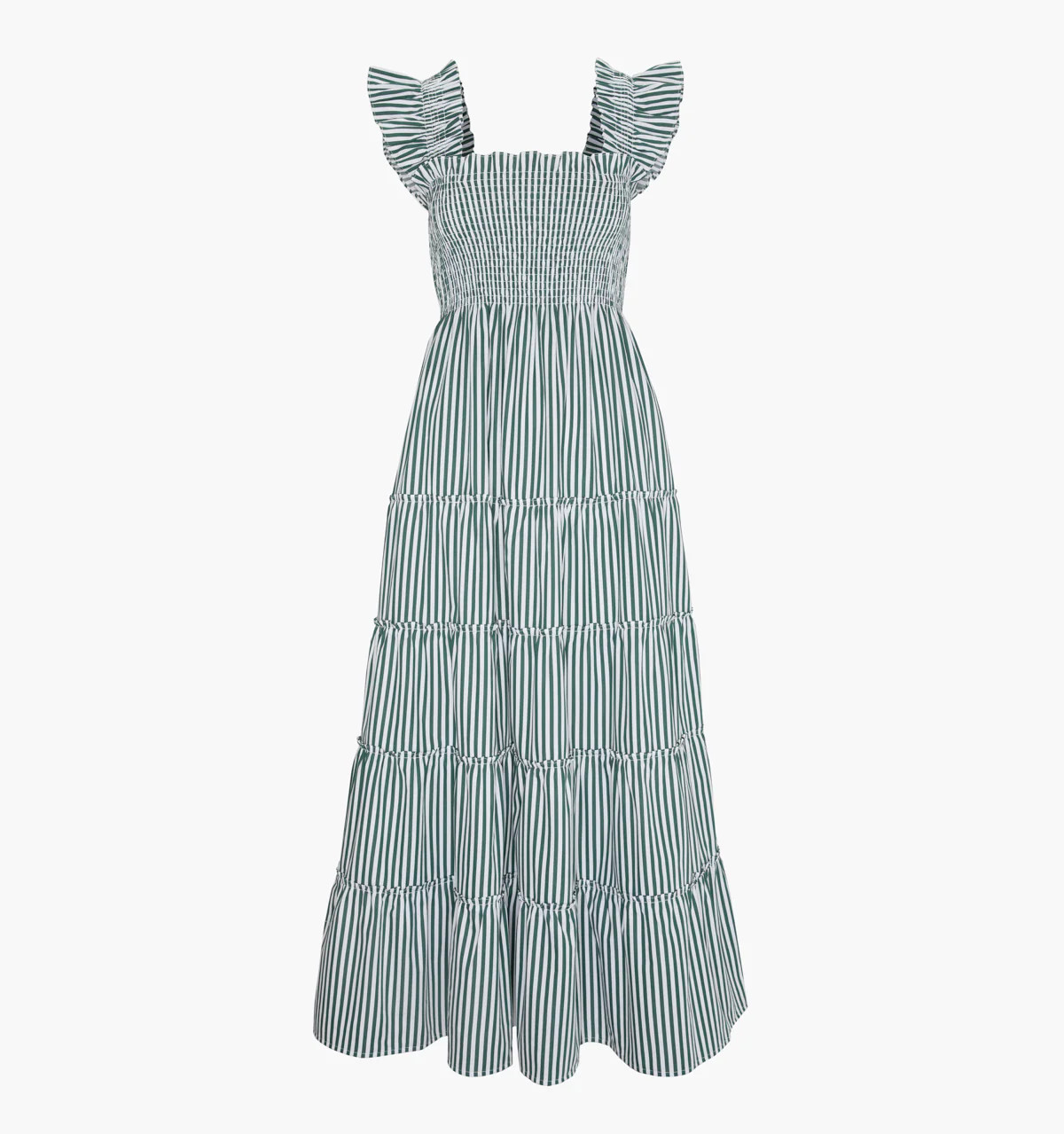 The Ellie Maxi Nap Dress | Green Stripe / XXXS | ® | 100% Cotton | Hill House Home | Hill House Home US