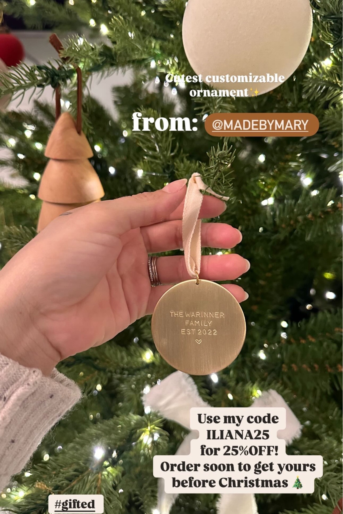 Cutest ornament🥹 also perfect gift for family and friends!🎄 Use my code ILIANA25 for 25%OFF! 

#LTKHoliday #LTKSeasonal #LTKGiftGuide