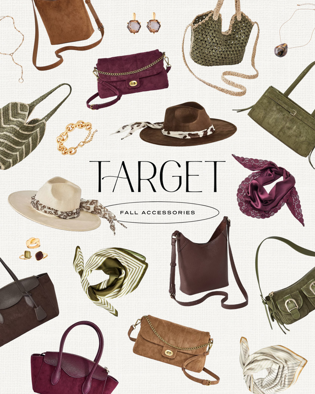 New Target accessories! Fall scarves, hats, handbags, clutches and jewelry. Rings, bracelets, earrings and necklaces. Elevated casual accessories for fall. Crossbody purses and totes. Hats for fall family photos.

#LTKootd #LTKSeasonal #LTKPetite