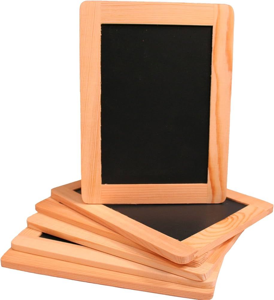 Creative Hobbies® Synthetic Chalkboard with Unfinished Wood Frame, 4 x 6 Inch -Pack of 6 Chalkbo... | Amazon (US)