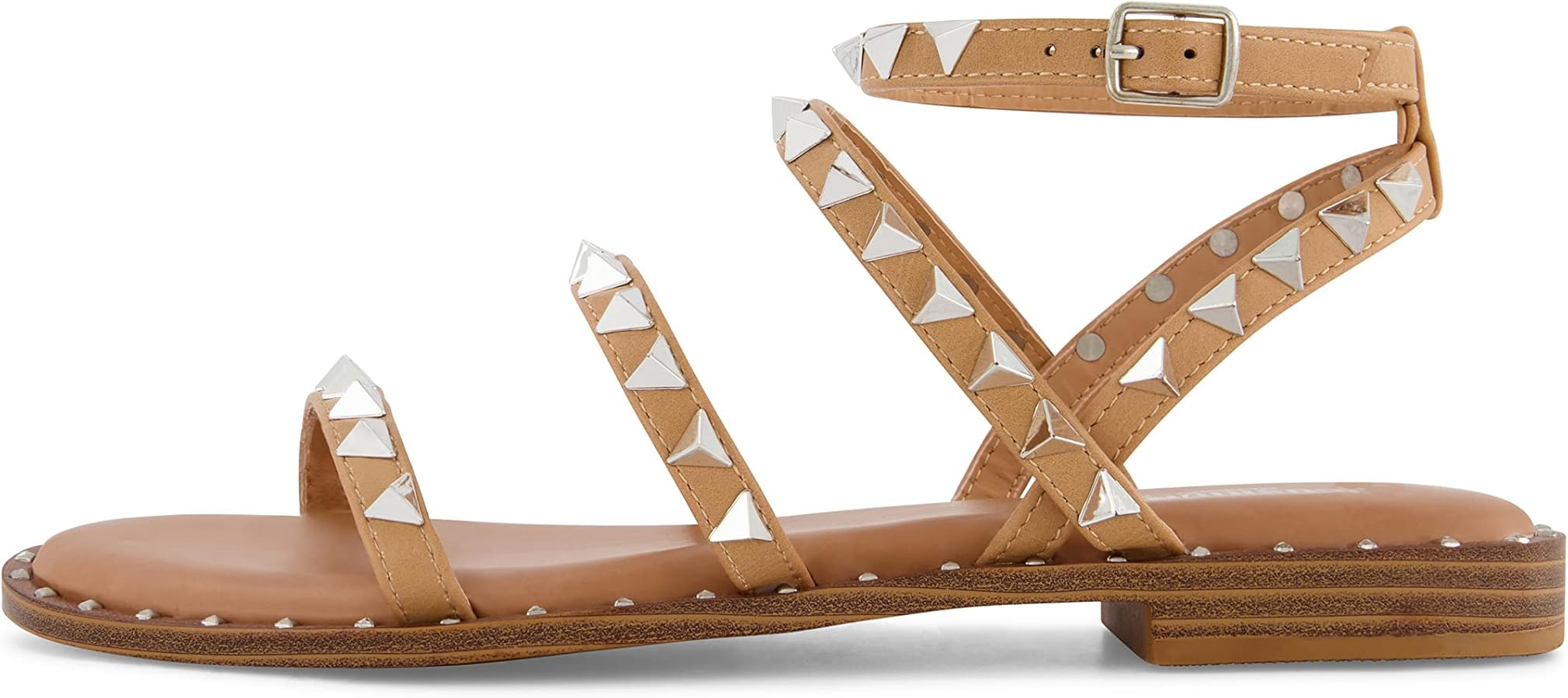 CUSHIONAIRE Women's Triana Studded Ankle strap sandal with Memory Foam | Amazon (US)