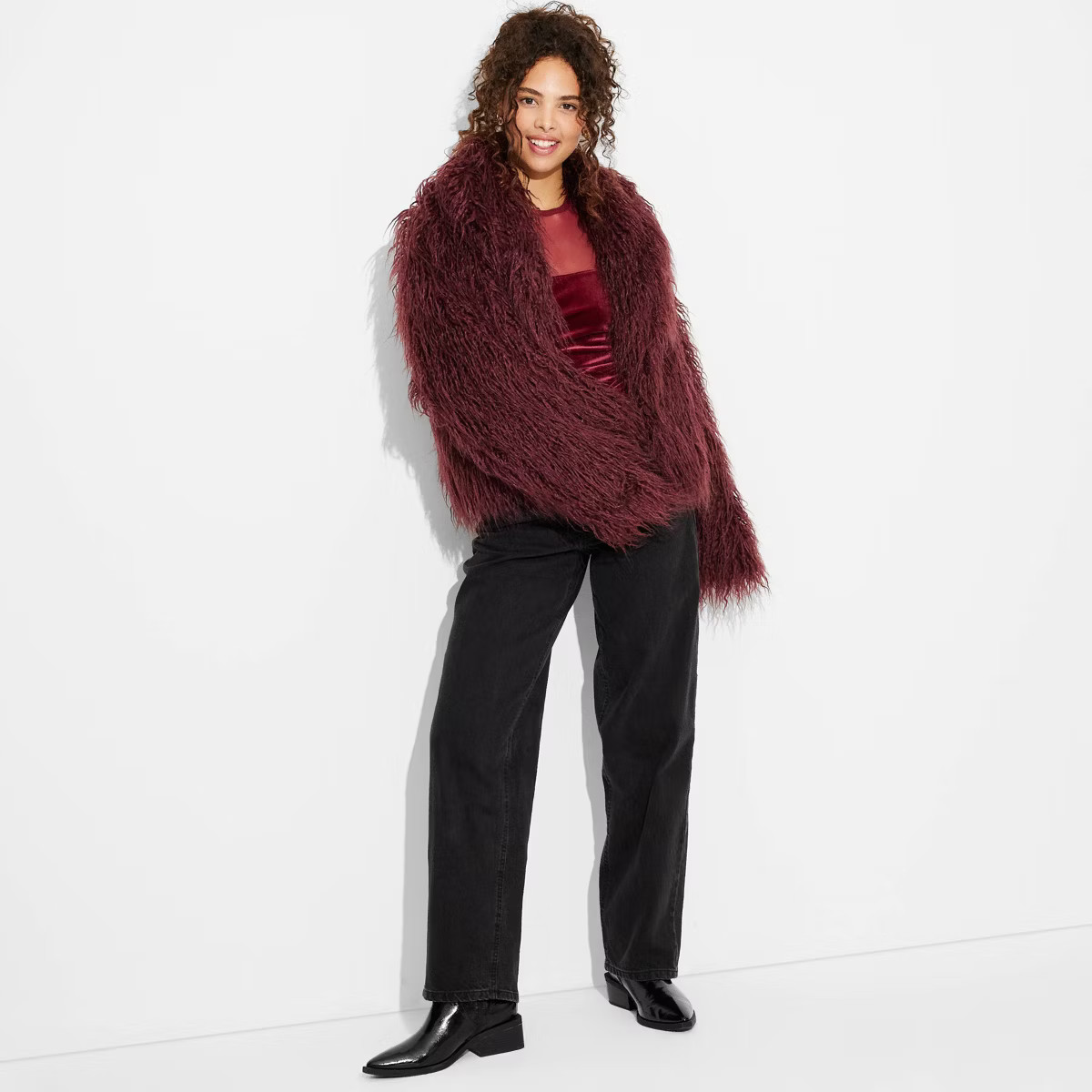 Women's Party Shag Faux Fur Jacket - Wild Fable™ | Target