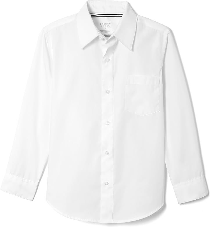 French Toast Boys' Expandable Collar Button Down Dress Shirt with Long Sleeves (Standard & Husky) | Amazon (US)