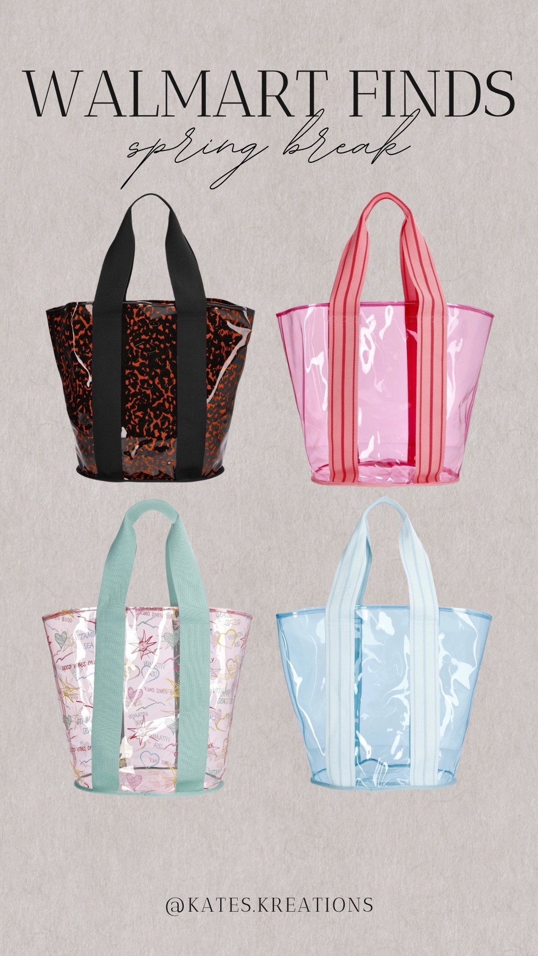 Beach bags at Walmart! Perfect for spring break, the pool or the lake! Snagging one before they sell out!

#LTKSwim #LTKSeasonal #LTKTravel