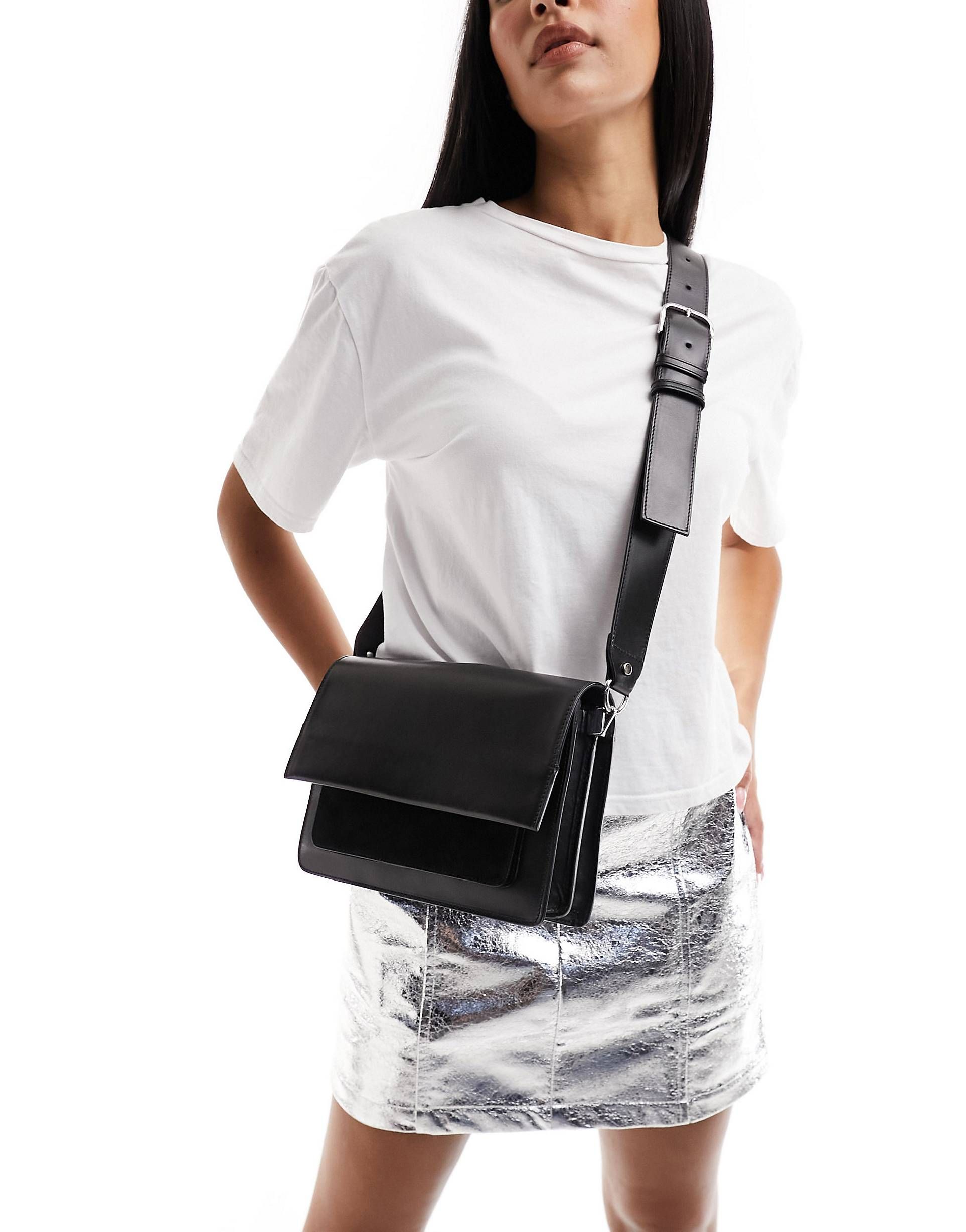 & Other Stories leather cross body bag in black | ASOS (Global)