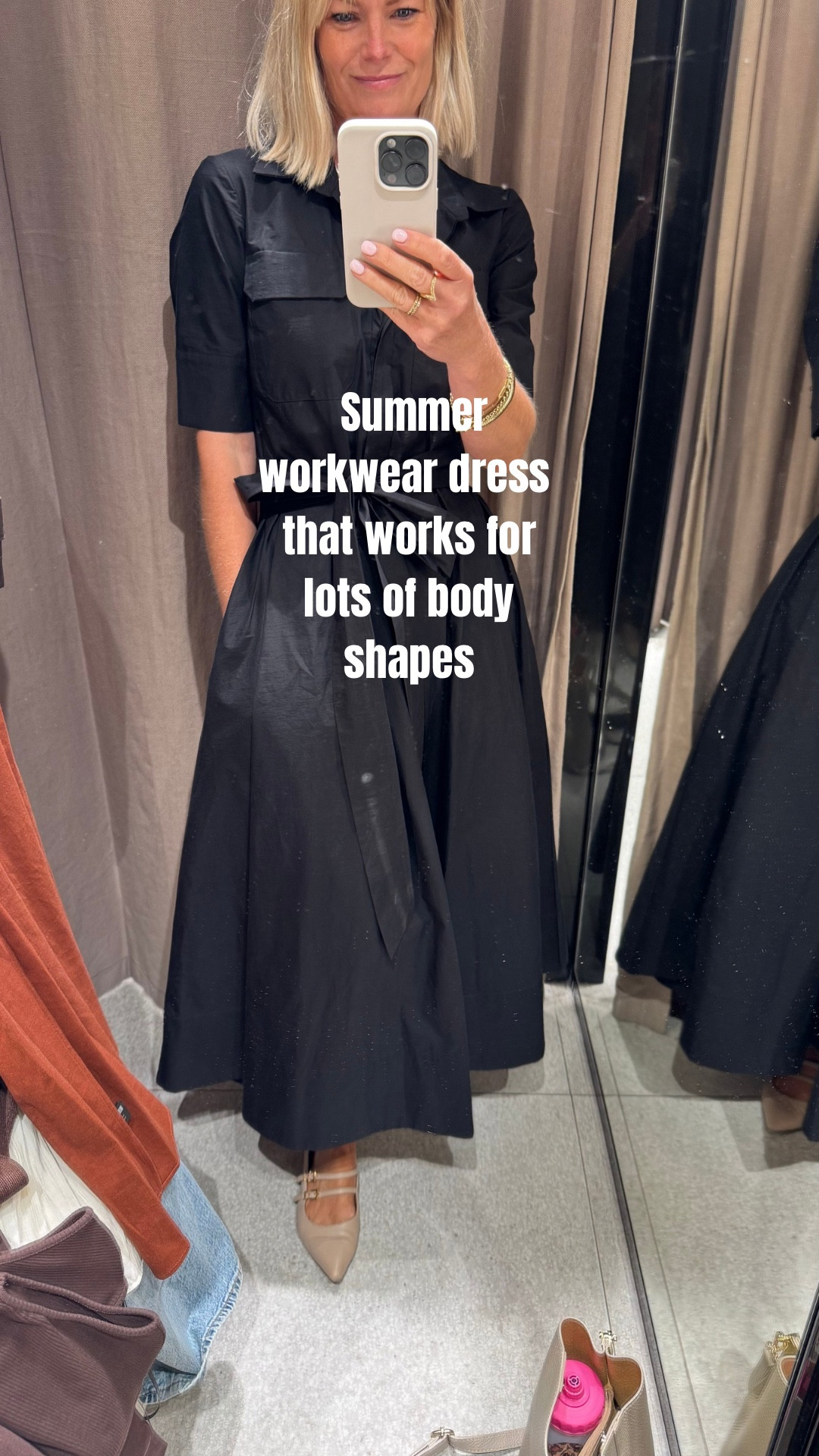 The shirt dress is a style that works for so many shapes because of the balanced proportions it creates

Works for inverted triangles because of the open neckline and fuller skirt to balance shoulders

Great for curvy hourglass and pear too as skirt will highlight waist curves and skim over hip/thigh. 

Skirt volume also adds dimension to straighter shapes. 

Wearing xs 

Perfect summer workwear dress
Also in other colours 



#LTKuk #LTKsummer #LTKworkwear