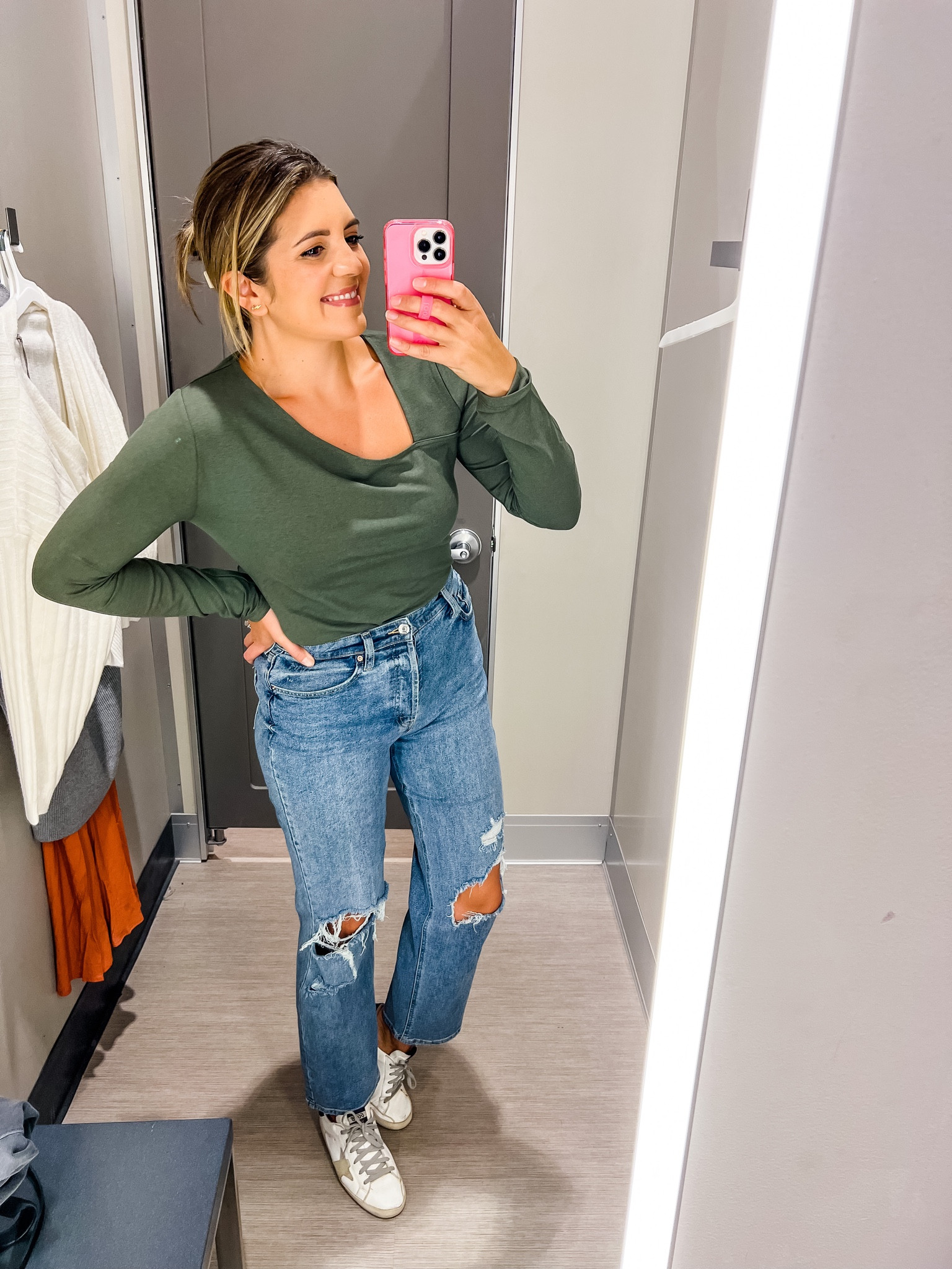 Target try on! New Target fall clothes! @targetstyle top. Asymmetric long sleeve top. 4  color ways. Fits tts. 

#LTKunder50 #LTKunder100