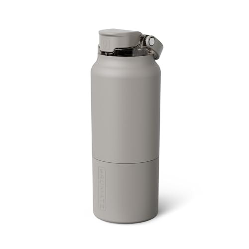 BrüMate Rise 35oz Water Bottle With 100% Leakproof Covered Silicone Straw | Insulated Stainless Steel Water Bottle With Removable Straw | Fast Flow | Soft Sip Silicone Spout | BPA-Free (Mocha) | Amazon (US)