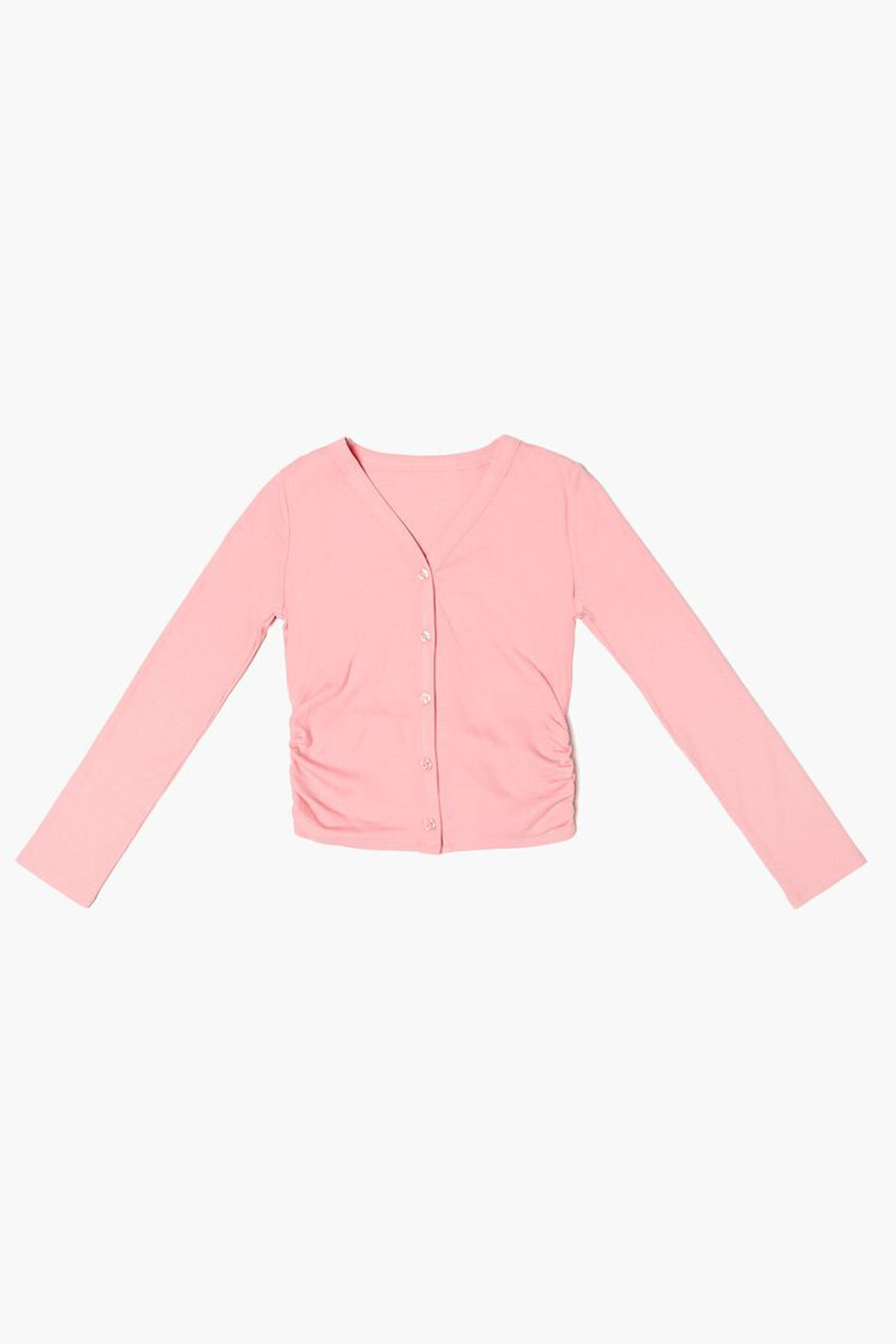 Girls Ruched Button-Front Top (Kids) | Forever 21 (US)