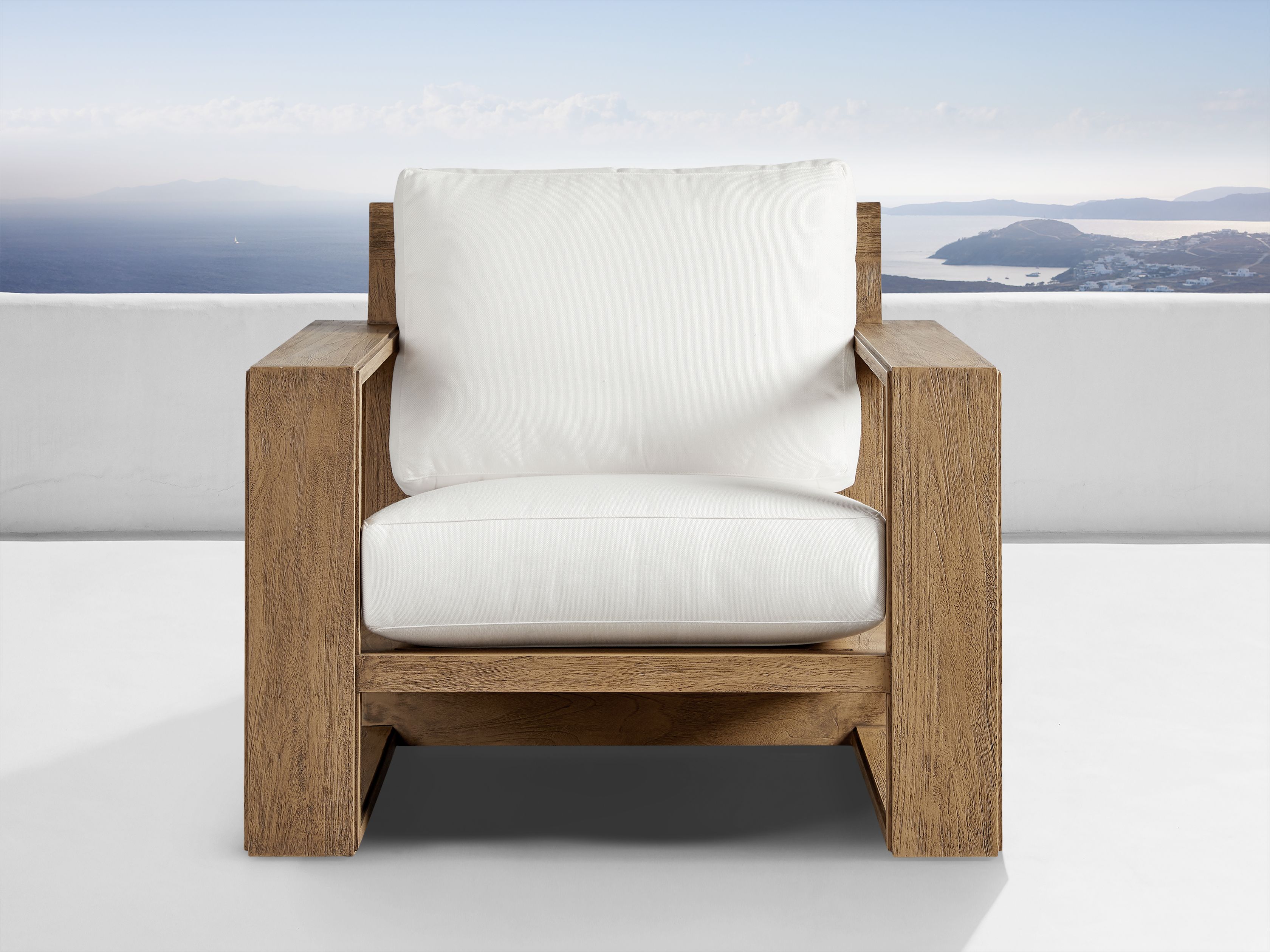 Canyon Outdoor Teak Lounge Chair | Arhaus