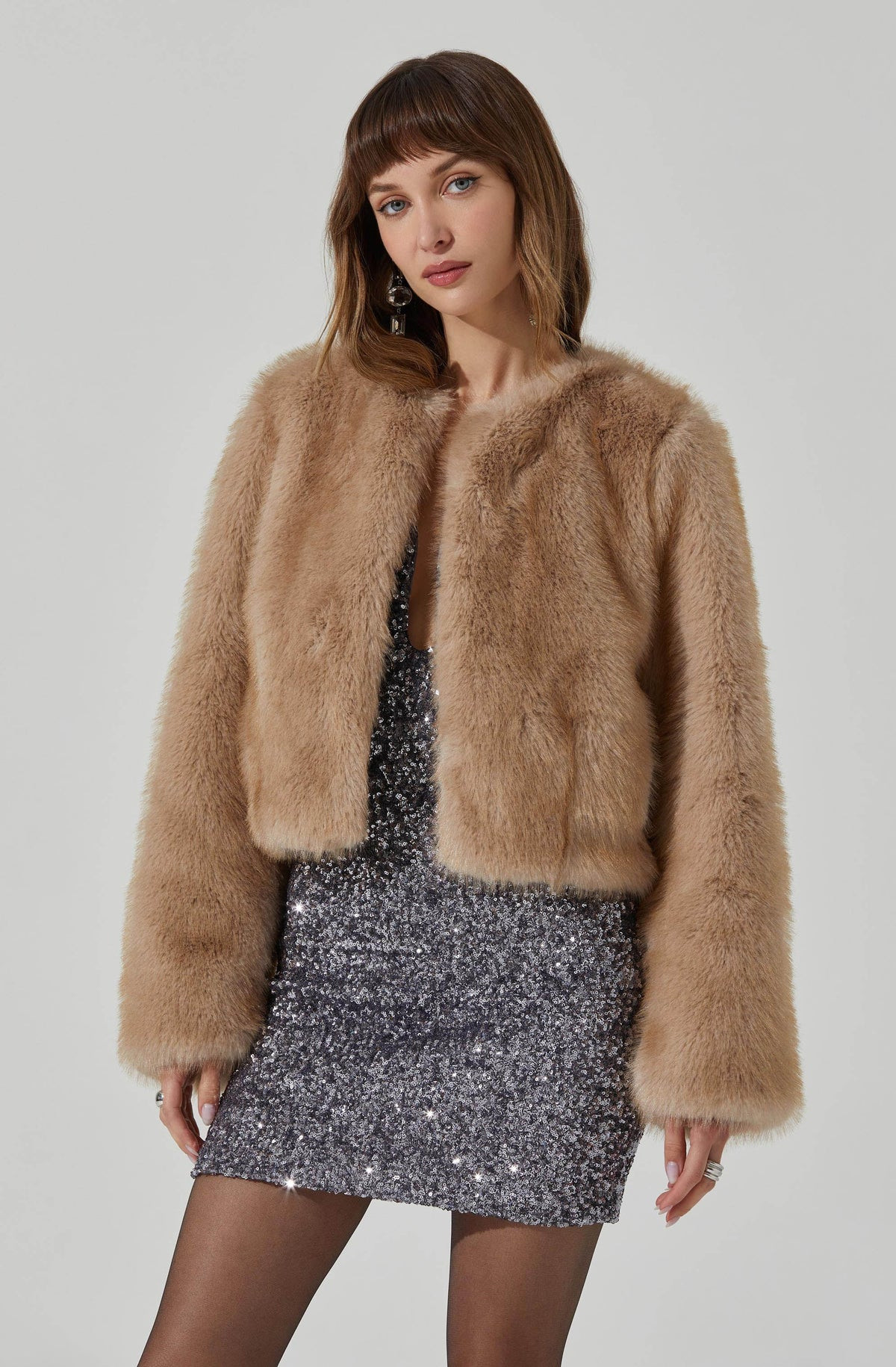 Doxey Faux Fur Cropped Jacket | ASTR The Label (US)