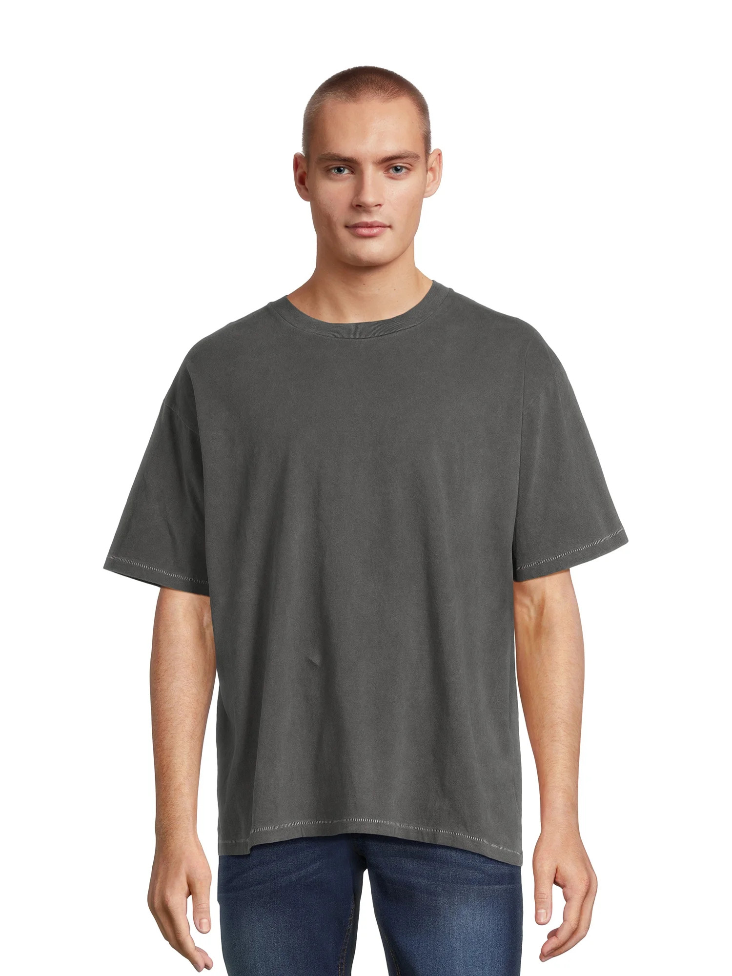 No Boundaries Men's and Big Men's Oversized Tee with Short Sleeves, Size XS-5XL | Walmart (US)