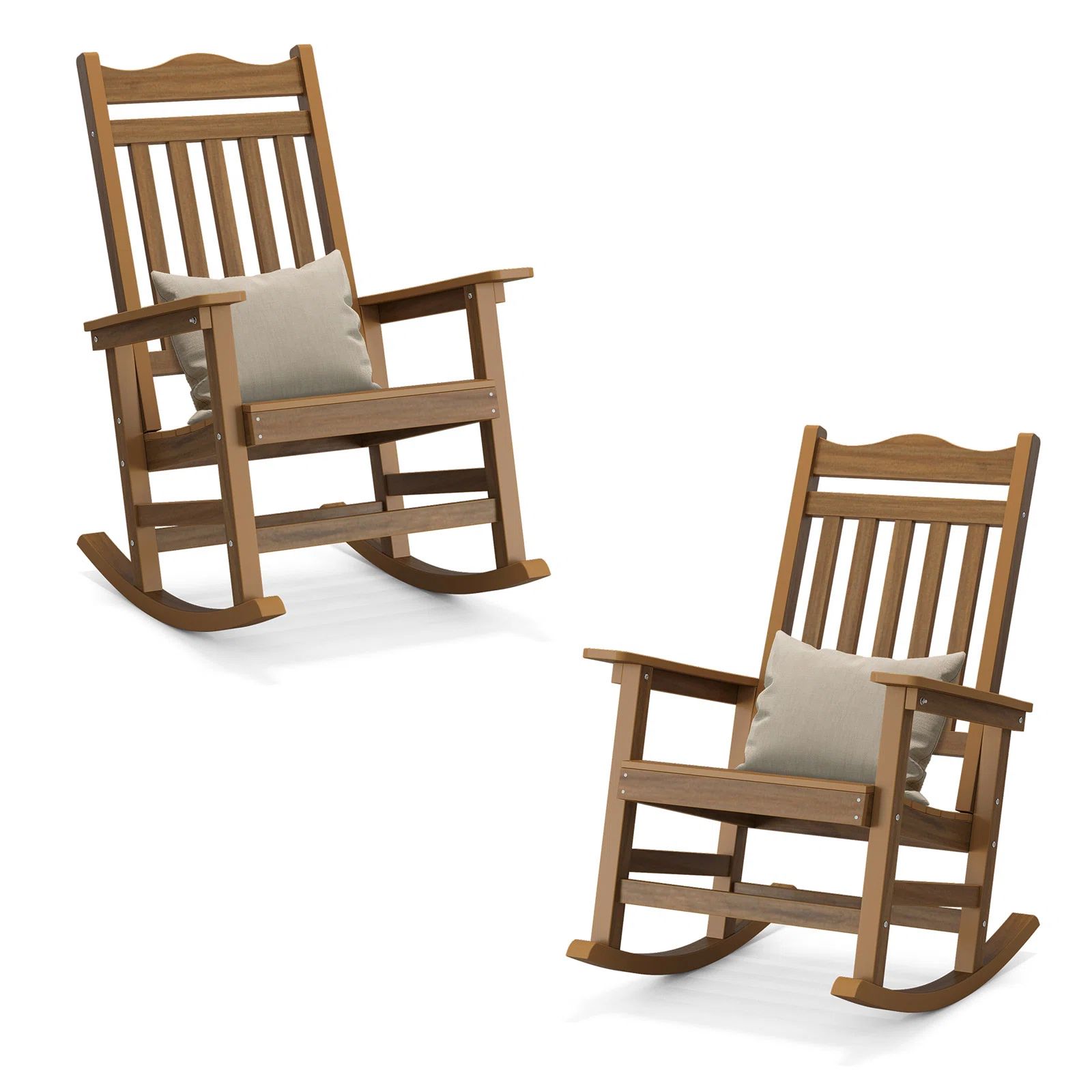 Leiser Plastic Rocking Adirondack Chair Set | Wayfair North America