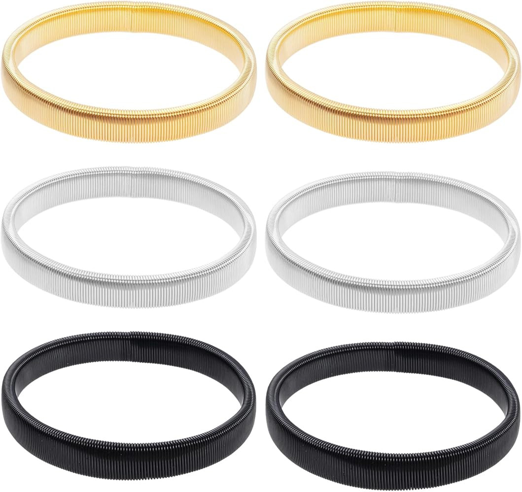 SUMERSHA 6 Pieces Shirt Sleeve Holders Stretchy Metal Armbands Anti-Slip Sleeve Garters Fixing Lo... | Amazon (US)